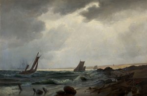 Escena costera al norte de Aarsdale de Holger Drachmann